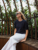 Zjoosh | Melissa Cotton Cashmere Knit | Navy