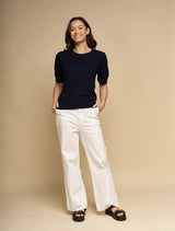 Zjoosh | Melissa Cotton Cashmere Knit | Navy