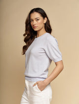 Zjoosh | Melissa Cotton Cashmere Knit | Blue