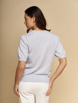 Zjoosh | Melissa Cotton Cashmere Knit | Blue