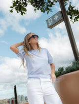Zjoosh | Melissa Cotton Cashmere Knit | Blue
