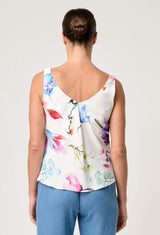 OnceWas  | Delray Reversible Cupro Cami in Plume Blossom