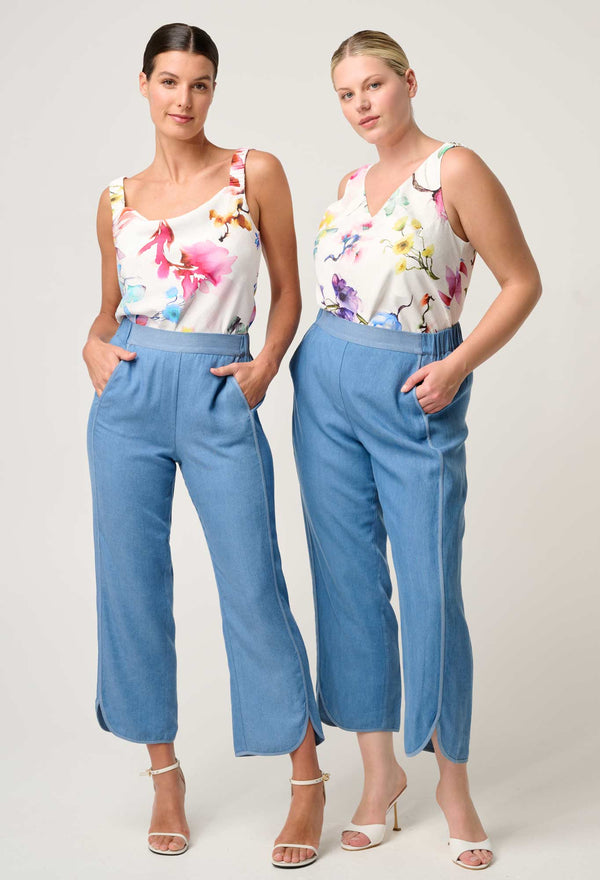 OnceWas  | Delray Reversible Cupro Cami in Plume Blossom