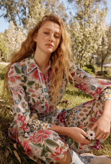 OnceWas | Wren Lace Cotton Slub Shirt | Azalea Fields