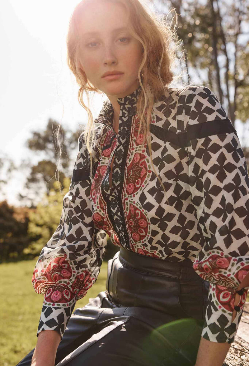 OnceWas | Astrid Cotton Silk Shirt | Country Tapestry