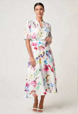 OnceWas  | Thalia Lace Cotton Slub Shirt in Plume Blossom