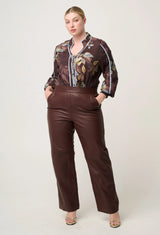 OnceWas  | Asher Viscose Faille Shirt | Ember Vines