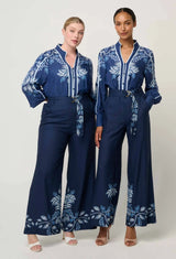 OnceWas | Asher Viscose Faille Shirt | Moonlit Batik