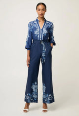 OnceWas | Asher Viscose Faille Shirt | Moonlit Batik