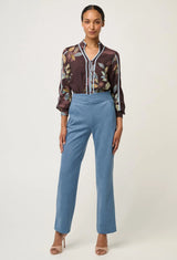 OnceWas  | Asher Viscose Faille Shirt | Ember Vines