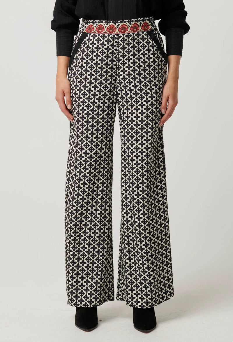 OnceWas | Willow Viscose Dobby Pant | Country Tapestry