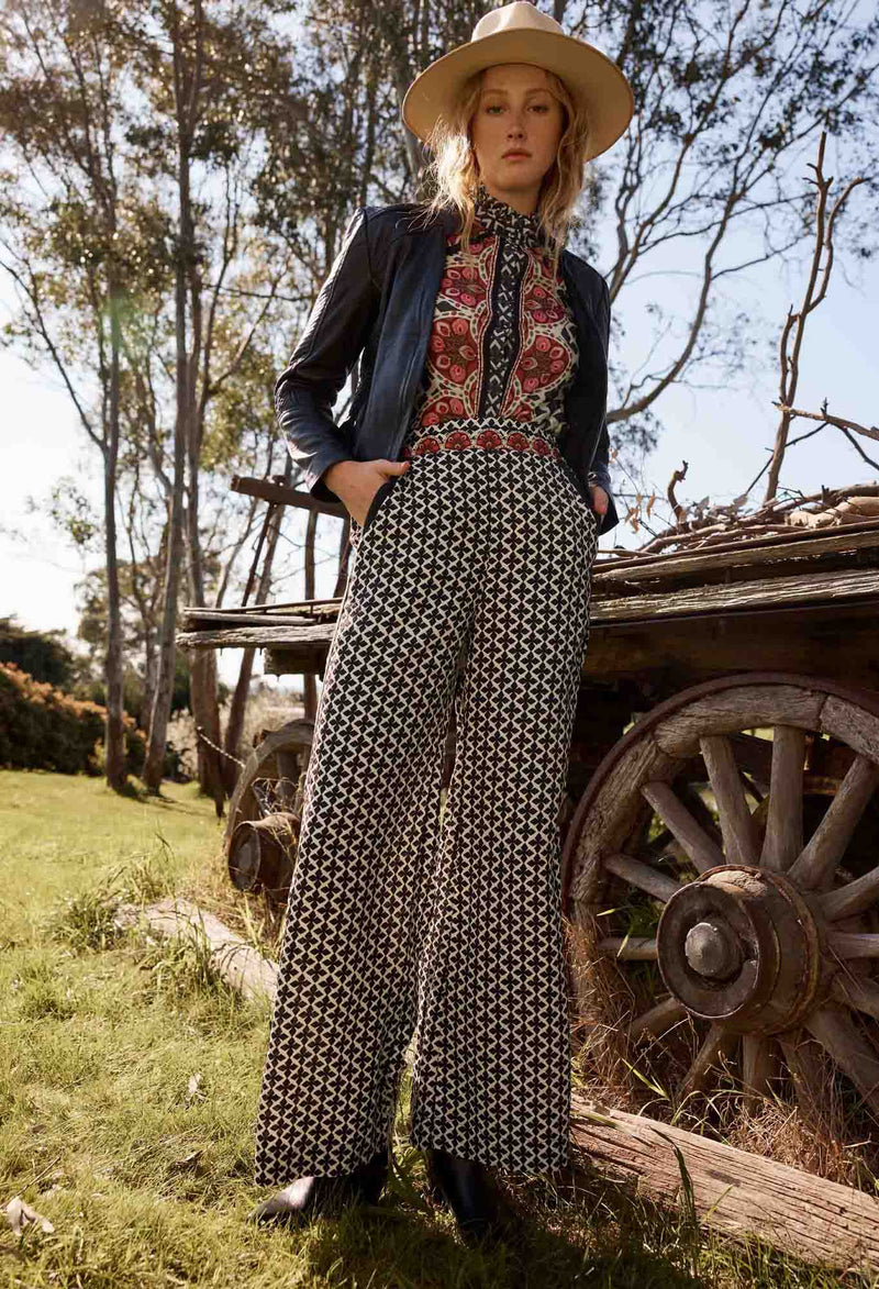 OnceWas | Willow Viscose Dobby Pant | Country Tapestry