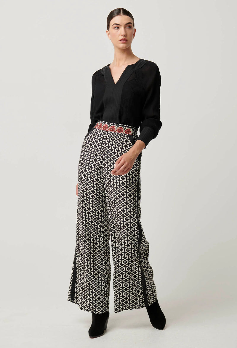 OnceWas | Willow Viscose Dobby Pant | Country Tapestry