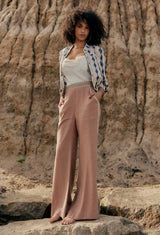 OnceWas | Zara Linen Viscose Pant | Dune