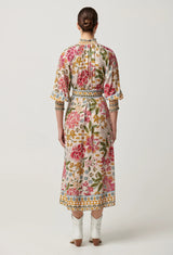 OnceWas | Carmen Viscose Linen Maxi Dress | Azalea Fields
