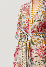 OnceWas | Carmen Viscose Linen Maxi Dress | Azalea Fields