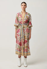 OnceWas | Carmen Viscose Linen Maxi Dress | Azalea Fields