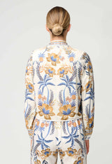 OnceWas | Aurora Reversible Linen Viscose Jacket | Golden Medina/Marrakech Topaz