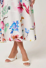 OnceWas | Pandorea Viscose Dobby Yoke Skirt in Plume Blossom