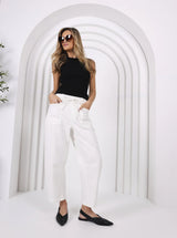 Monaco Jeans | Leo Barrel Jeans | White