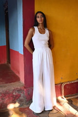 The Shanty | Positano Pant | White Linen