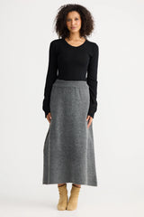 The Shanty | Lucerne Knit Skirt | Charcoal