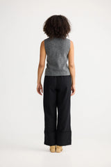The Shanty | Lucerne Knit Top | Charcoal