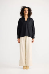 The Shanty | Wander Long Sleeve Top | Black
