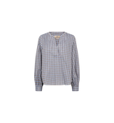 Mos Mosh | Yen Check Blouse | Ultramarine