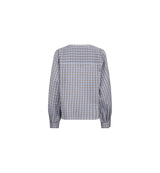 Mos Mosh | Yen Check Blouse | Ultramarine