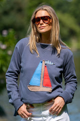 Shirty | Classic Zipside Sail Boat | Navy/Multi