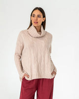 arligtonMILNE | Sinead Roll Neck Knit | Natural Cable