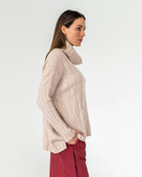 arligtonMILNE | Sinead Roll Neck Knit | Natural Cable
