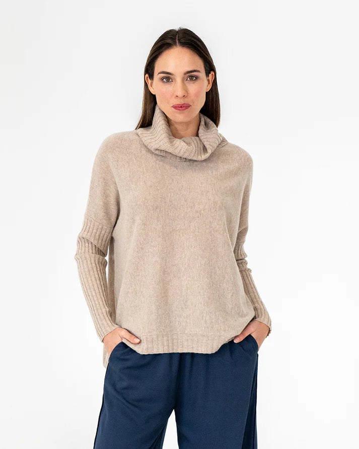 arligtonMILNE | Sinead Roll Neck Knit | Natural