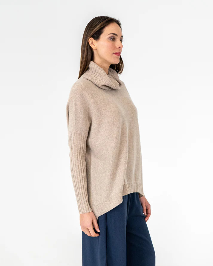 arligtonMILNE | Sinead Roll Neck Knit | Natural