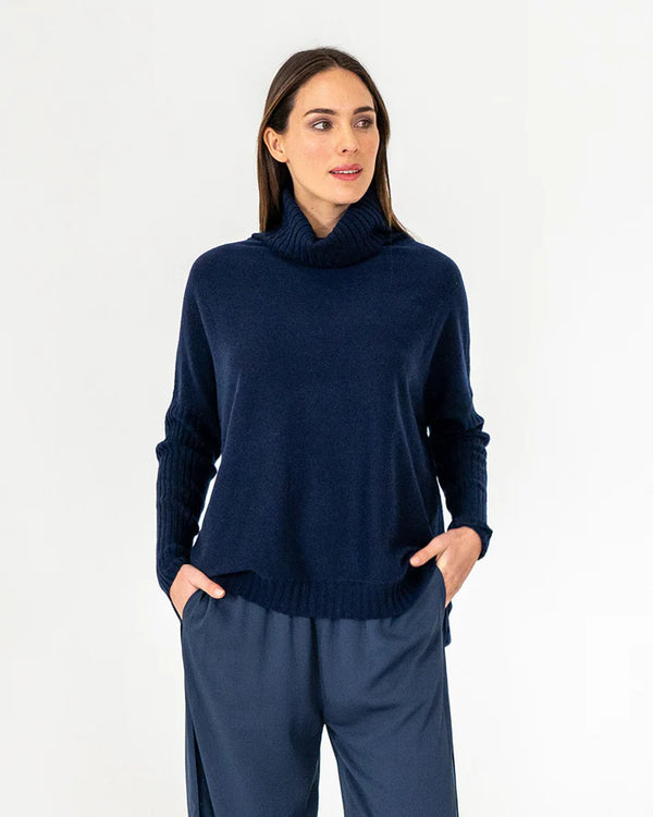 arligtonMILNE | Sinead Roll Neck Knit | Navy