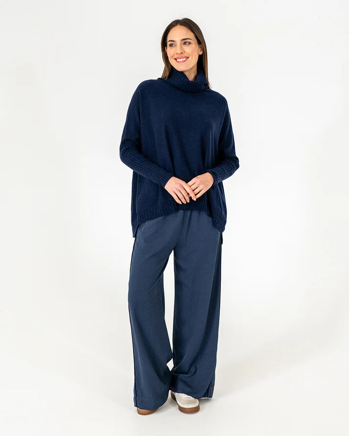 arligtonMILNE | Sinead Roll Neck Knit | Navy