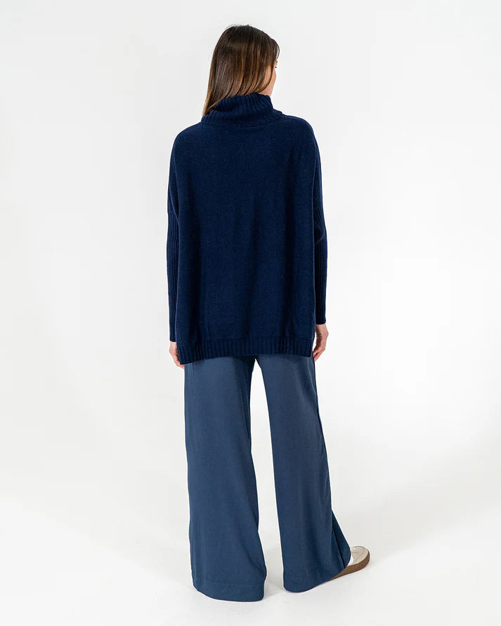 arligtonMILNE | Sinead Roll Neck Knit | Navy