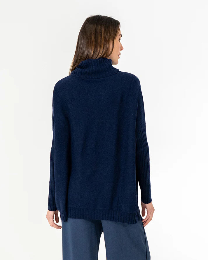 arligtonMILNE | Sinead Roll Neck Knit | Navy