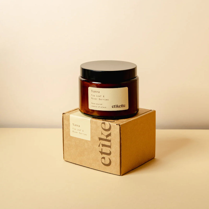 Etikette | Soy Candles | Yarra in Fig Leaf & River Berries