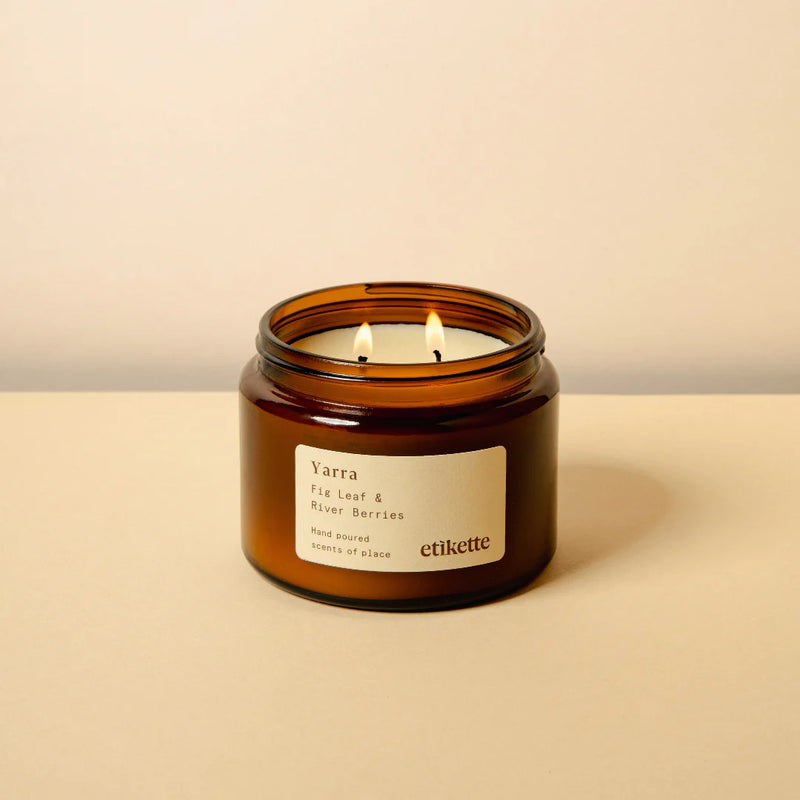 Etikette | Soy Candles | Yarra in Fig Leaf & River Berries