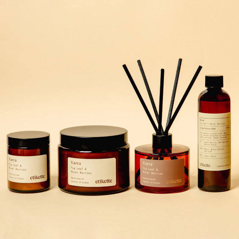 Etikette | Soy Candles | Yarra in Fig Leaf & River Berries