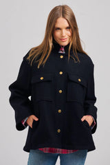 Shirty | The Allegra Relaxed Wool Blend Jacket | Navy