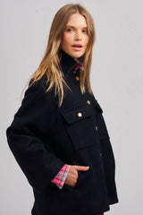 Shirty | The Allegra Relaxed Wool Blend Jacket | Navy