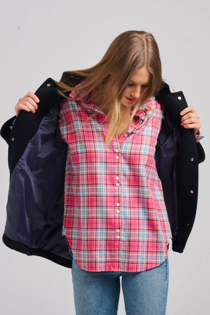 Shirty | The Allegra Relaxed Wool Blend Jacket | Navy