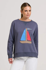 Shirty | Classic Zipside Sail Boat | Navy/Multi