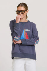 Shirty | Classic Zipside Sail Boat | Navy/Multi