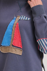 Shirty | Classic Zipside Sail Boat | Navy/Multi