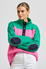 Shirty | Collar Sweatshirt | Hot Pink Combo