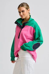 Shirty | Collar Sweatshirt | Hot Pink Combo